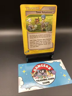 Town Volunteers 136/147 Aquapolis Non-Holo Vintage Pokemon Card TCG - Image 3