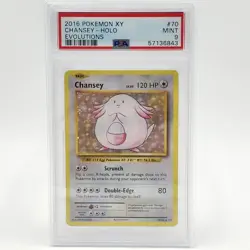 PSA9 MINT - Chansey HOLO RARE 70/108 Pokemon XY Evolutions - Image 1