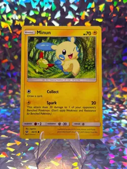 MINUN 34/73 COMMON SHINING LEGENDS POKEMON LP - Image 1