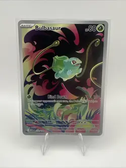 Pokemon TCG Bulbasaur Illustration Rare Mega Evolution Stamp 133/132 - Image 1