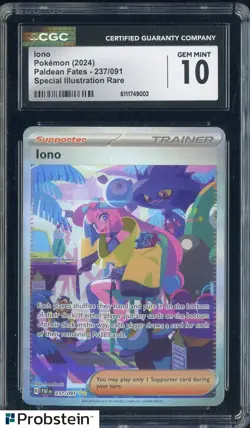 2024 Pokemon Paldean Fates Special Illustration Rare #237 Iono CGC 10 - Image 1