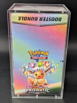 Pokemon SV8.5 Prismatic Evolutions Sealed Booster Bundle Display W/Acrylic Case - Image 1