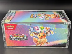 Pokemon SV8.5 Prismatic Evolutions Sealed Booster Bundle Display W/Acrylic Case - Image 4