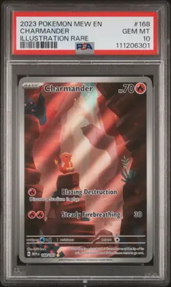 2023 Pokemon 151 Charmander Illustration Rare #168 PSA 10 Gem Mint - Image 1