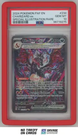2024 Pokemon Scarlet & Violet Paldean Fates Full Art Charizard ex PSA 10 - Image 1