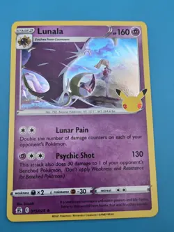 #015/025 Lunala Holo - Pokemon TCG Celebrations 25th Anniversary 2021 - LP - Image 1