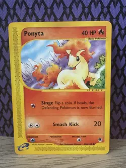 Pokemon TCG Ponyta 126/165 Expedition Base Set Regular Common English 2002 - Image 1