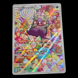 POKEMON MORPEKO 206/182 PARADOX RIFT ILLUSTRATION RARE ●FULL ART HOLO NEAR MINT - Image 2