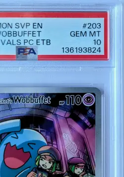 PSA 10 2025 Pokemon Center ETB Team Rocket’s Wobbuffet GEM MINT – DRI LOW POP - Image 3