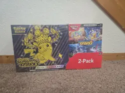 Pokemon Surging Sparks costco ETB + Booster Bundle Costco - Sealed - Image 1