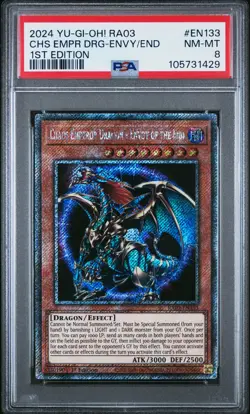 2024 YU-GI-OH! 1ST EDITION #EN133 CHAOS EMPEROR DRAGON - ENVOY OF THE END PSA 8 - Image 1