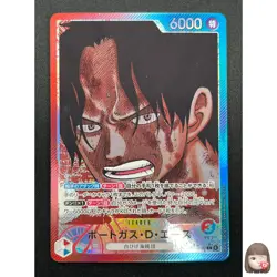 [NM] Portgas D Ace ONE PIECE Card Japanese OP13-002 L Carrying on His Will 5M30 - Image 1