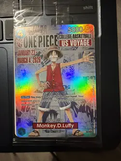 Monkey.D.Luffy (055) (College Basketball US Voyage) P-055 One Piece Promotion... - Image 1