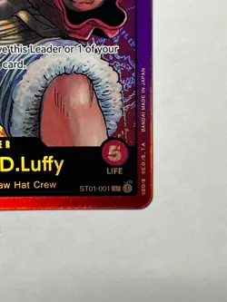 Monkey.D.Luffy ST01-001 One Piece Starter Deck 1 Straw Hat Crew Foil - Image 5