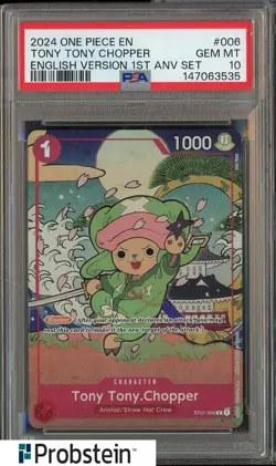 2024 One Piece English Version 1st Anniversary Set #006 Tony Tony Chopper PSA 10 - Image 1