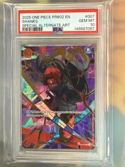 ONE PIECE PRB02 OP06-007 SHANKS SPECIAL SP SR PSA 10 - Image 1