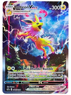Jolteon VMAX Pokemon Sword & Shield Jumbo Black Star Promo Card #SWSH184 NM/MIN - Image 2