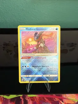 Pokemon TCG Radiant Greninja Sword & Shield Astral Radiance Holo Card 046/189 - Image 1