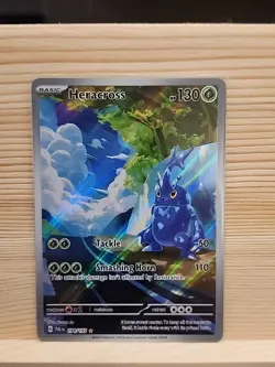 Pokemon TCG Heracross Illustration Rare SV Paldea Evolved Card 194/193 - Image 1