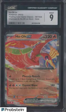2023 Pokemon Trading Card Game Classic 007/034 Ho-Oh ex Holo CGC 9 MINT - Image 1