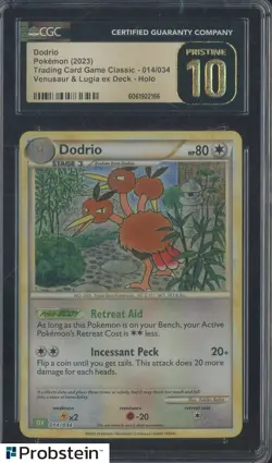 2023 Pokemon Trading Card Game Classic 014/04 Dodrio Holo CGC 10 PRISTINE - Image 1