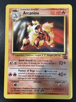 Black Star Promo Arcanine, Pokemon TCG (2000), #6 Vintage Card - Image 1