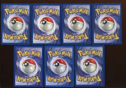 Squirtle Bulbasaur Charmander Pikachu Ex/Pl /130 7 Card Lot Base Set 2 Pokemon - Image 2