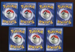 Squirtle Bulbasaur Charmander Pikachu Ex/Pl /130 7 Card Lot Base Set 2 Pokemon - Image 4