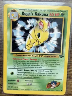 Koga's Kakuna - Gym Challenge 47/132 - Uncommon Pokemon Card WOTC - Image 1