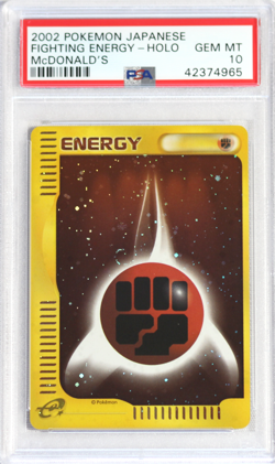 2002 Pokemon Japanese Mcdonalds Fighting Energy Holo PSA 10 Card! GEM MINT! - Image 1