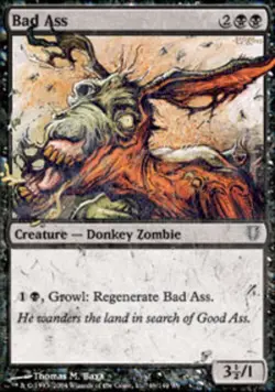 Unhinged Bad Ass - Foil x1 Moderate Play, English Magic Mtg M:tG - Image 1