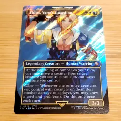 1x Tidus, Yuna's Guardian, Borderless Art Surge Foil 0213, Magic MTG NM - Image 1