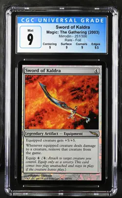 SWORD OF KALDRA Mirrodin Foil Rare CGC 9 Q+ MTG [Nostalgium] - Image 1