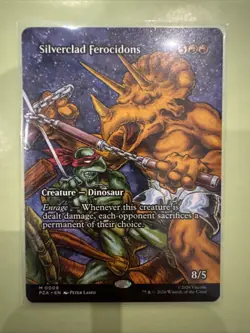 Silverclad Ferocidons (Borderless) Teenage Mutant Ninja Turtles Source MTG PZA - Image 1