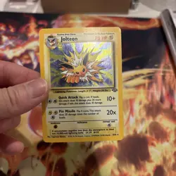 Pokemon TCG Jolteon Jungle 4/64 Holo Unlimited Holo Rare - LP/MP - Image 2