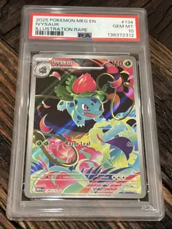 2025 POKEMON MEG EN-MEGA EVOLUTION ILLUSTRATION RARE #134 IVYSAUR PSA 10 - Image 1