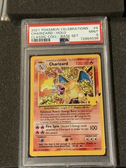 2021 Pokemon Celebrations Charizard Holo Classic Coll Base Set #4 PSA 9 Mint - Image 1
