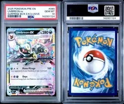 UMBREON 2025 POKEMON PRISMATIC EVOLUTION EX SUPRISE BOX STAMP PSA 10 - Image 3