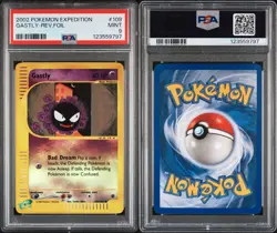 2002 POKEMON GASTLY REVERSE REV HOLO FOIL #109 E-SERIES EXPEDITION PSA 9 WOTC - Image 5