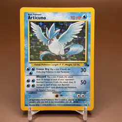 Pokemon TCG Articuno Fossil Holo Card 2/62 Unlimited Rare, LP Condition - Image 1