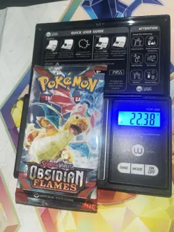 VERY HEAVY! 22.38Gram Obsidian Flames Pokemon TCG Factory Sealed Booster Pack!!! - Image 1