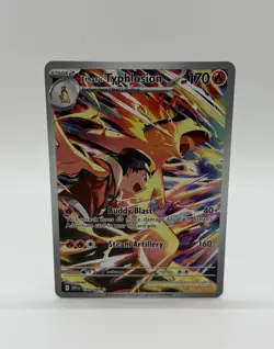 Pokemon TCG Destined Rivals Ethan’s Typhlosion #190/182 Illustration Rare - Image 1