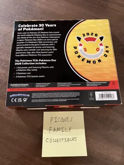 POKEMON DAY 2026 COLLECTION BOX 30TH ANNIVERSARY 3 PACKS W/ PIKACHU PROMO - Image 2