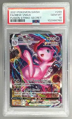 102998760 Mew VM 2021 Pokemon Sword & Shield Fusion Strike #269 PSA 10 - Image 1