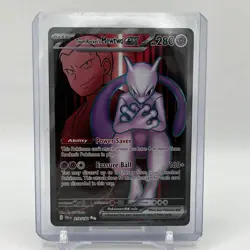 Pokemon - Team Rocket's Mewtwo ex FULL 213/182 - SV10: Destined Rivals - Holo NM - Image 3