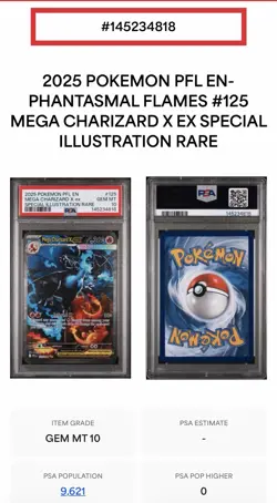 Pokemon Mega Charizard X ex 125 & Mega Lucario ex 179 PSA 10 Rare Lot - Image 1