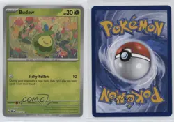 Budew Master Ball Foil Pokemon Prismatic Evolutions PRE #004 - Image 3