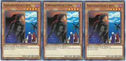 Yu-Gi-Oh! Gravekeeper's Spy x3 Rare 1st Edition KICO-EN031 NM-LP Playset - Image 1
