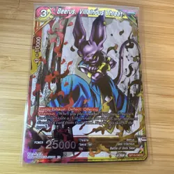 Beerus Villianous Threat BT19-143 Full Art Foil Dragon Ball Super Card Game | NM - Image 1