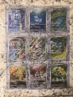 Pokemon TCG 151 Illustration Rare 9 Card Lot Wartortle, Ivysaur, Poliwhirl. Etc - Image 1